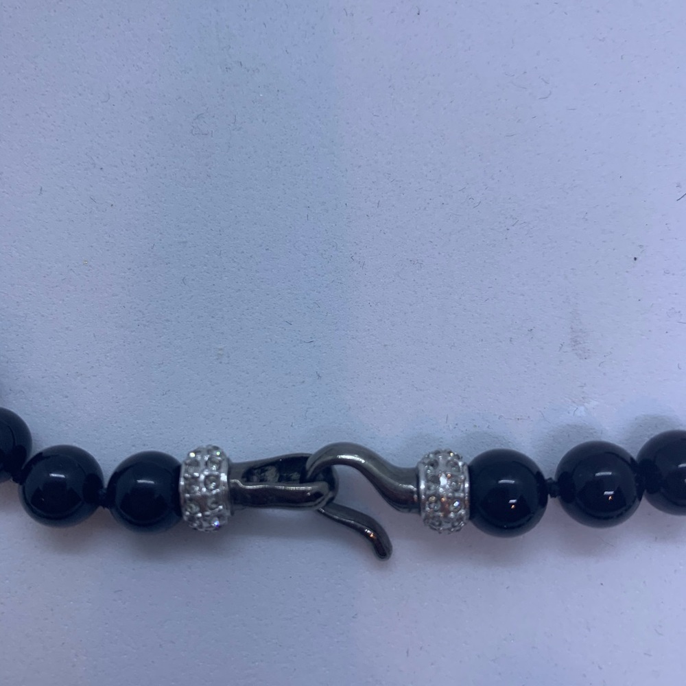 Fifth Avenue black pearl and silver necklace - Picture 4 of 5